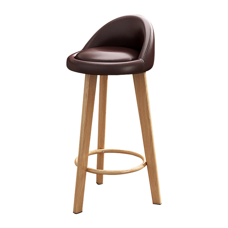 Scandinavian Style Bar-stool Steel Legs Round Seat Single Counter Stool for Kitchen Bar