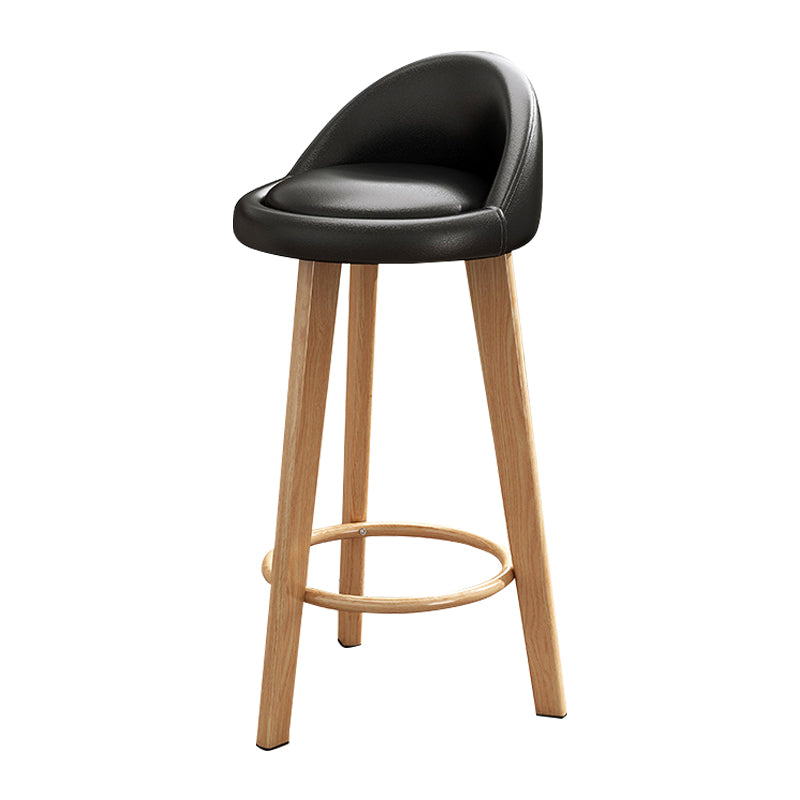 Scandinavian Style Bar-stool Steel Legs Round Seat Single Counter Stool for Kitchen Bar