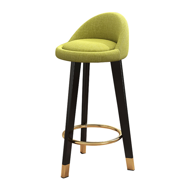 Scandinavian Style Bar-stool Steel Legs Round Seat Single Counter Stool for Kitchen Bar