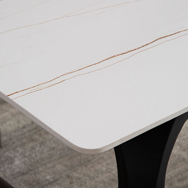 4 Legs Dining Site Table Simplicity Style Stone Dining Table for Home Kitchen