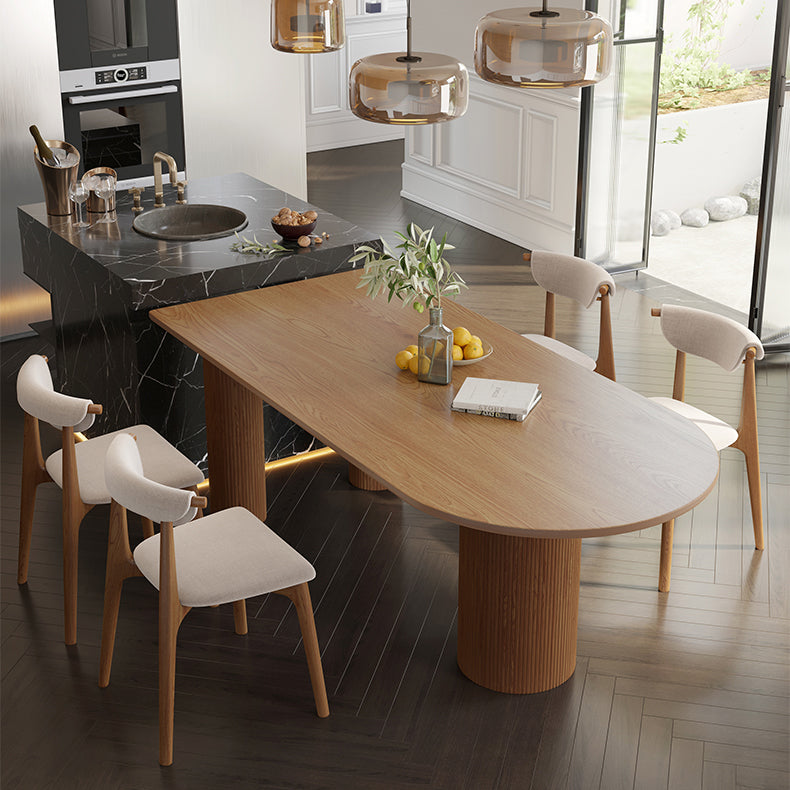 Contemporary Solid Wood Dining Table 3 Legs  Dining Table for Dining Room