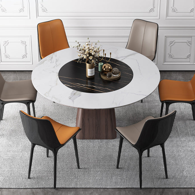 Contemporary Sintered Stone Dining Table Round Dining Room Table