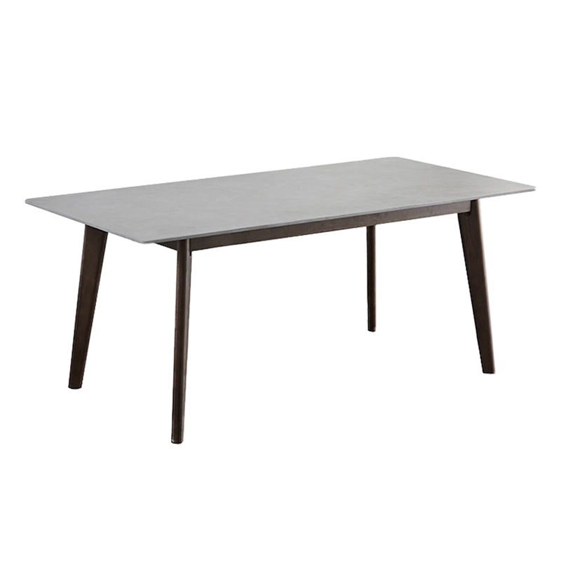 Stone Top Dining Table Mid-Century Modern Dining Table with 4 Legs