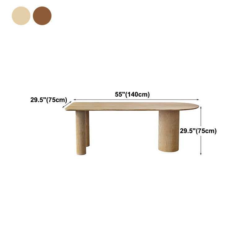 Free Form Pine Wood Table for Restaurant Modern Dining Table with 3 Legs