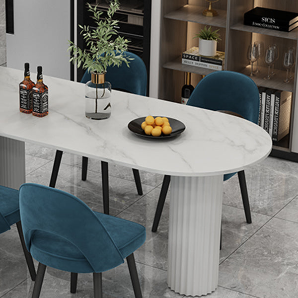 Stone and Wood Dining Room Collection Home Kitchen Dinner Modern Dining Table