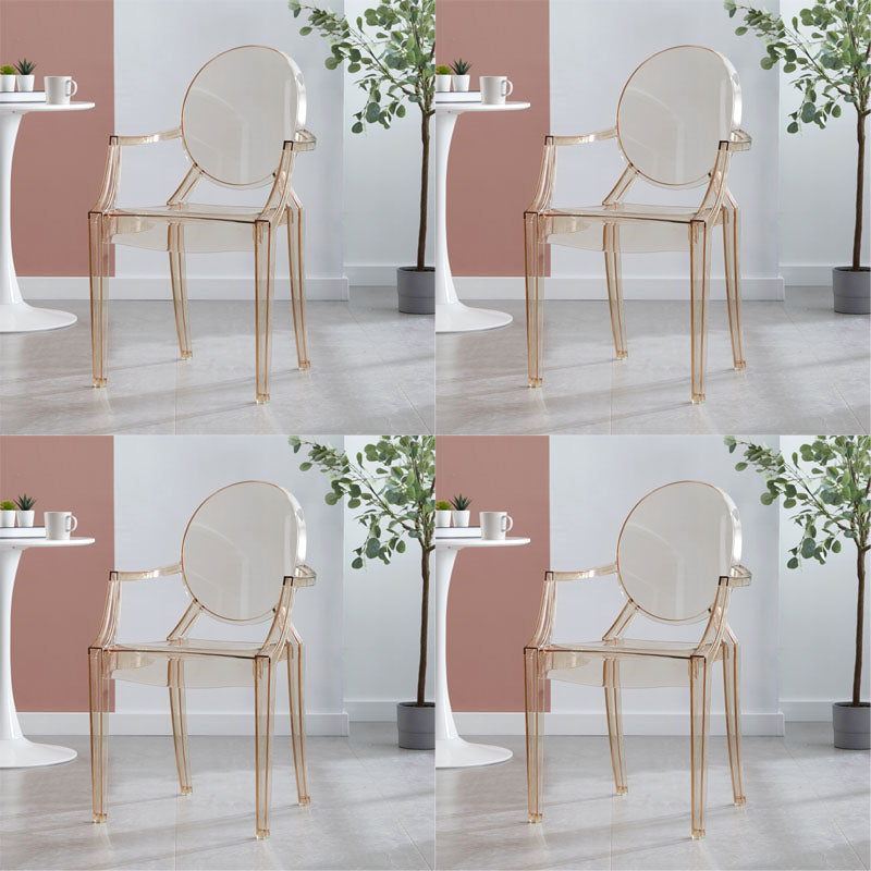 Scandinavian Arm Plastic Side Chairs for Home Open Back Side Chair