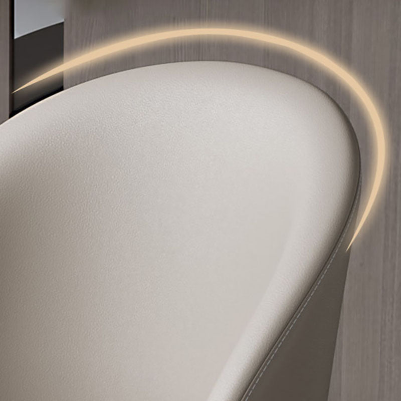 Contemporary Style Dining Chair Armless Chair with Metal Legs
