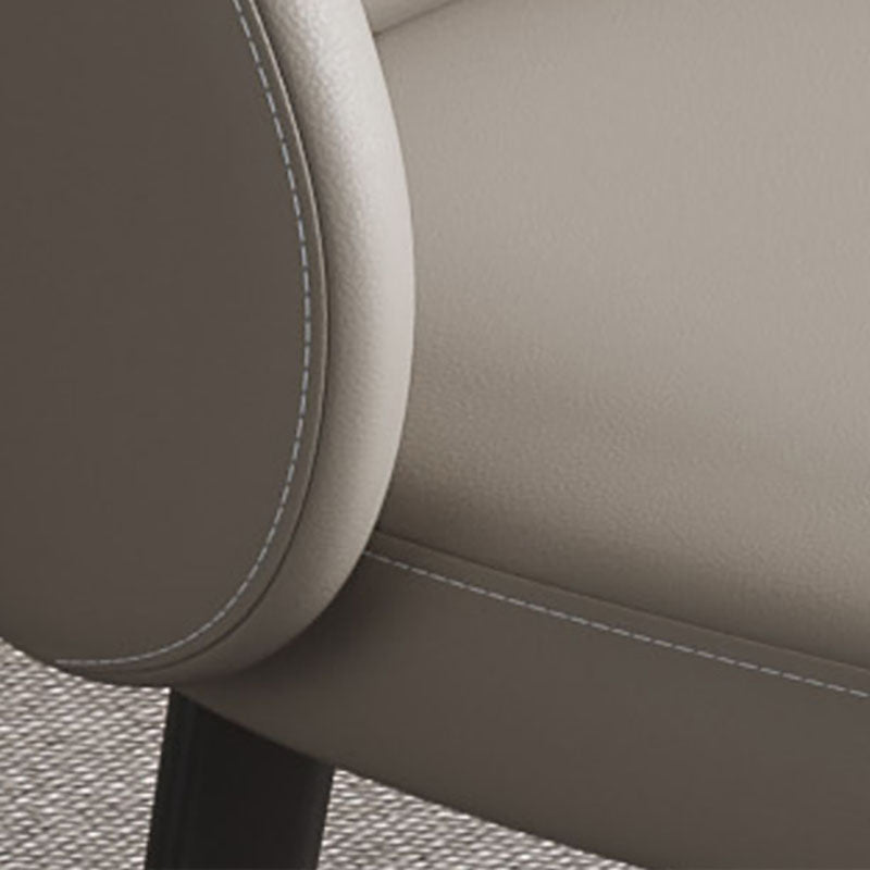 Contemporary Style Dining Chair Armless Chair with Metal Legs