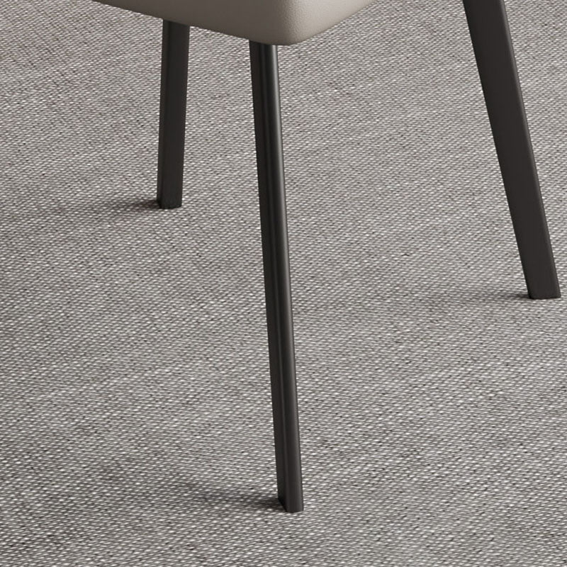 Contemporary Style Dining Chair Armless Chair with Metal Legs