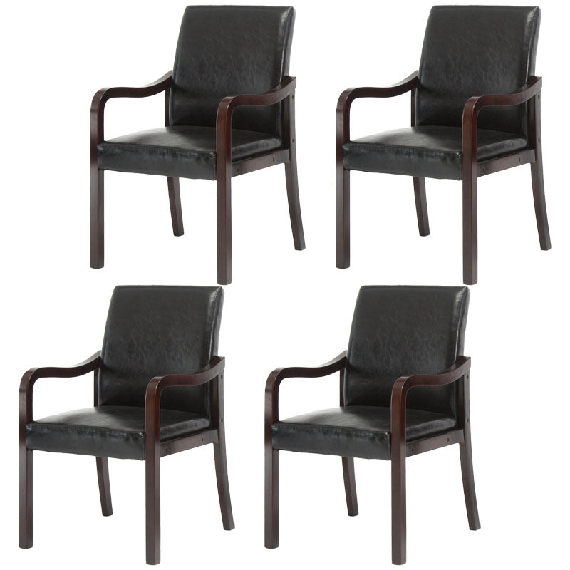 Farmhouse Upholstered Home Arm Chair Solid Back Matte Finish Dining Chair