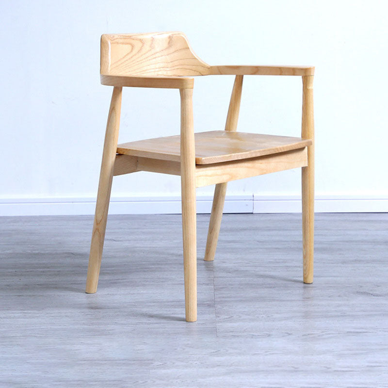 Traditional Style Open Back Chairs Dining Wooden Arm Chairs for Kitchen