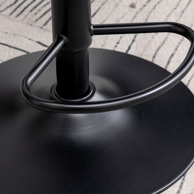 Contemporary Leather Swivel Barstool Indoor Bar Stool with Low Back