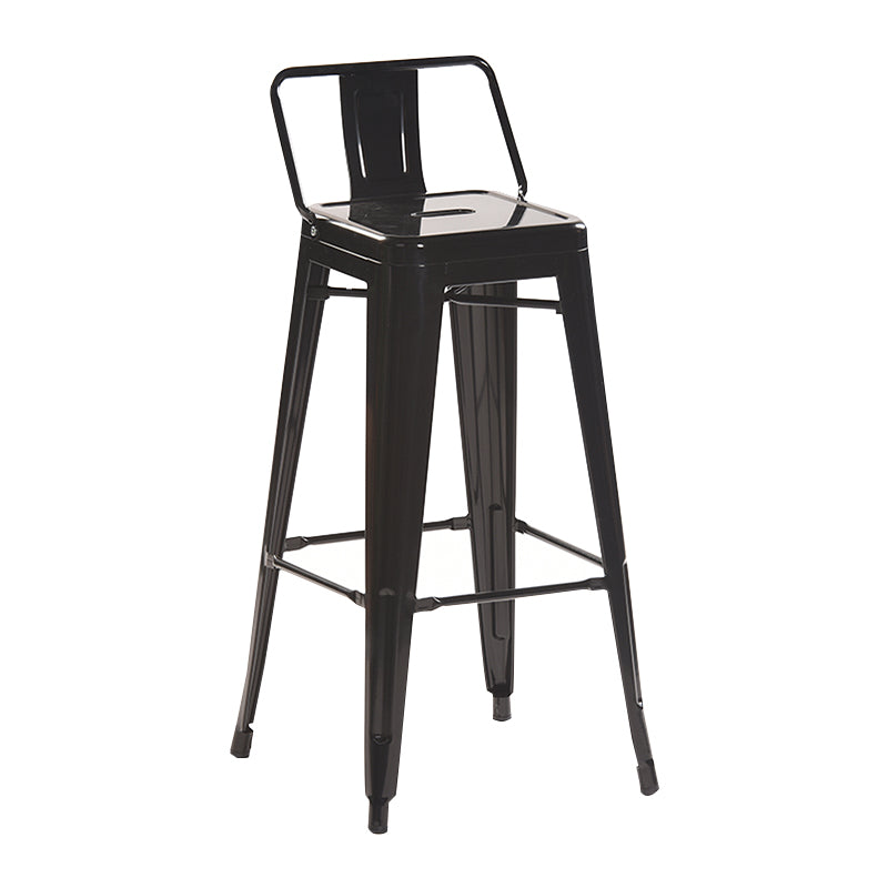 Industrial Style Metal Bar-stool with Square Iron Seat Counter Stool Kitchen Bar Bar-stool