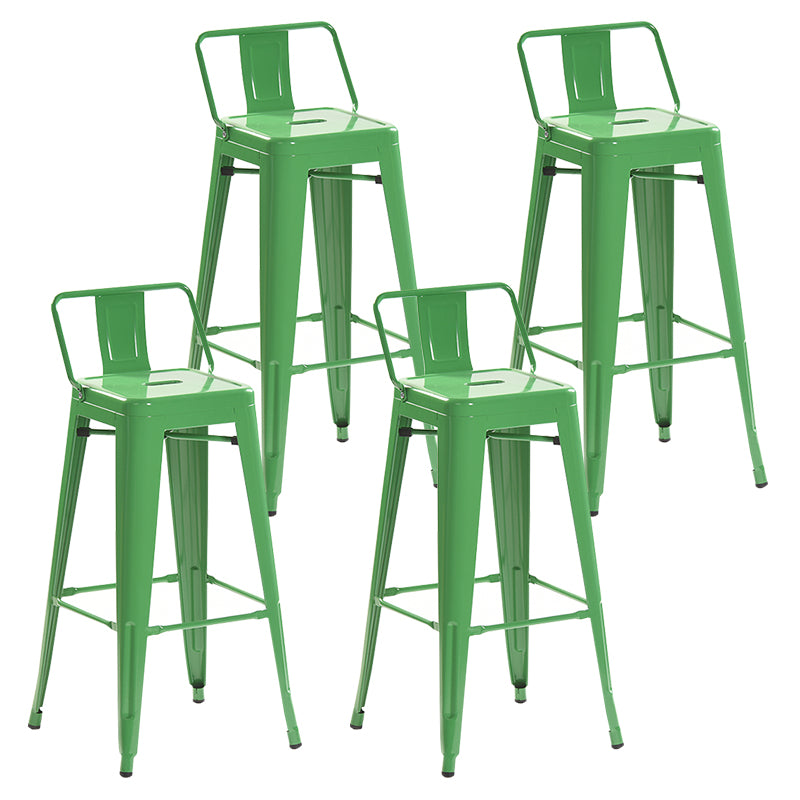 Industrial Style Metal Bar-stool with Square Iron Seat Counter Stool Kitchen Bar Bar-stool