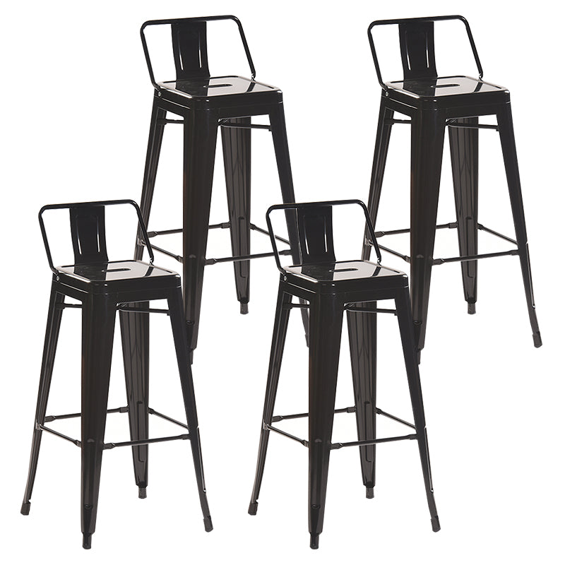 Industrial Style Metal Bar-stool with Square Iron Seat Counter Stool Kitchen Bar Bar-stool