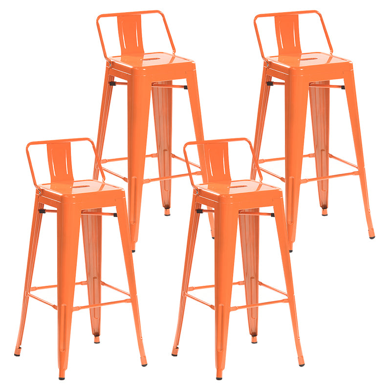 Industrial Style Metal Bar-stool with Square Iron Seat Counter Stool Kitchen Bar Bar-stool