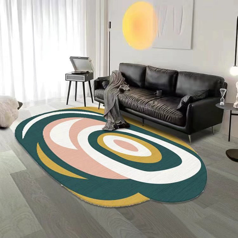 White Color Piece Rug Polyester Area Rug Stain Resistant Rug for Living Room