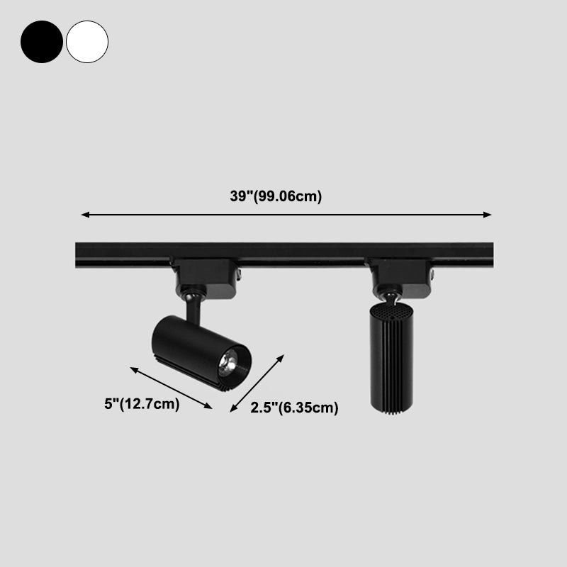 Lámpara de techo de riel LED de forma cilíndrica Montaje de aluminio moderno para sala de estar