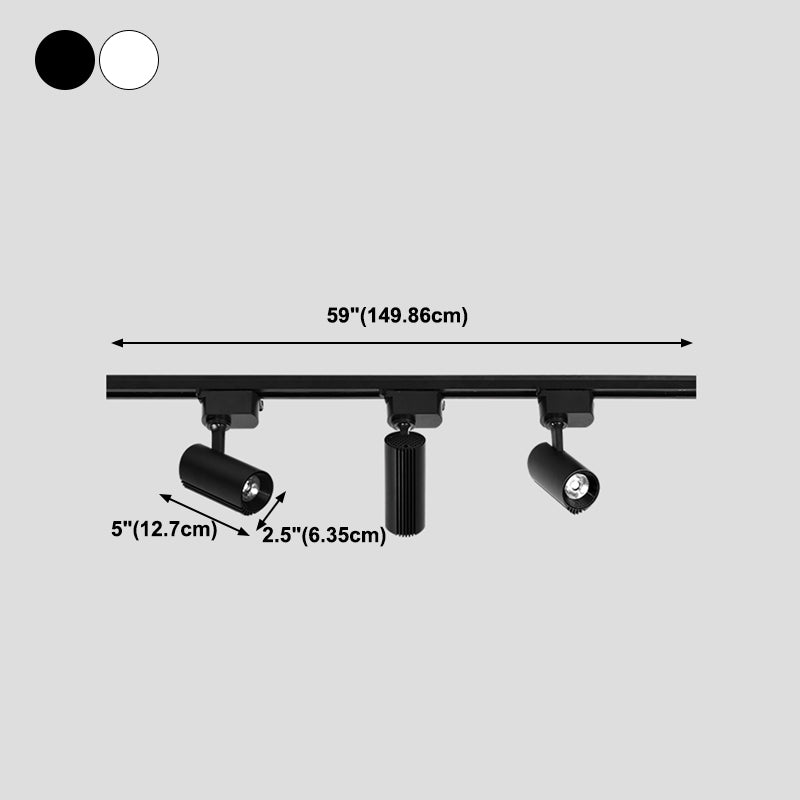 Lámpara de techo de riel LED de forma cilíndrica Montaje de aluminio moderno para sala de estar