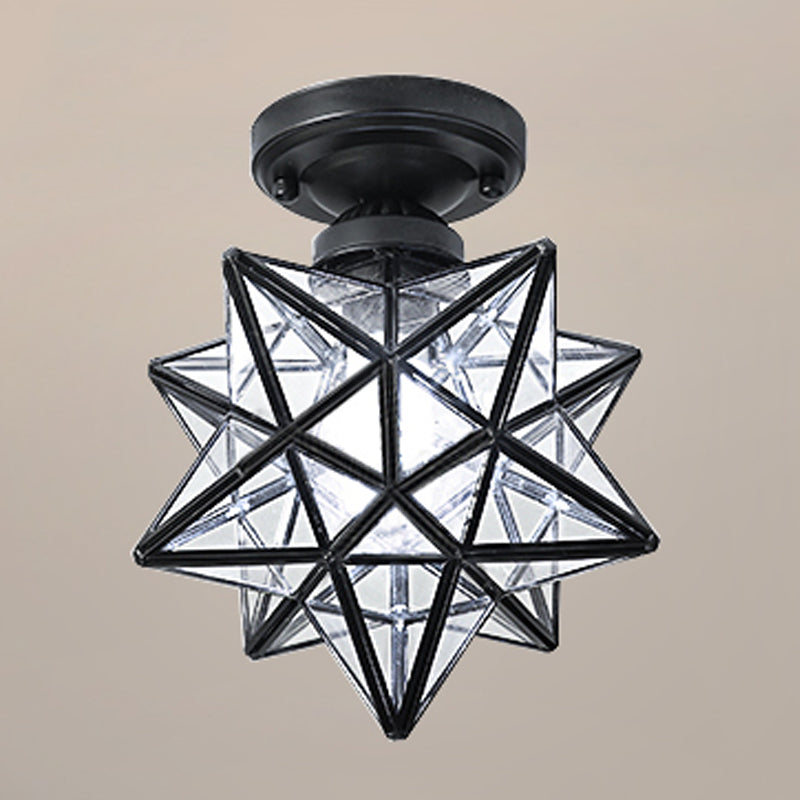 Lámpara de techo geométrica Cobre moderno 1 Montaje de alambre de luz con agujero 2-3.5 '' Dia para el pasillo