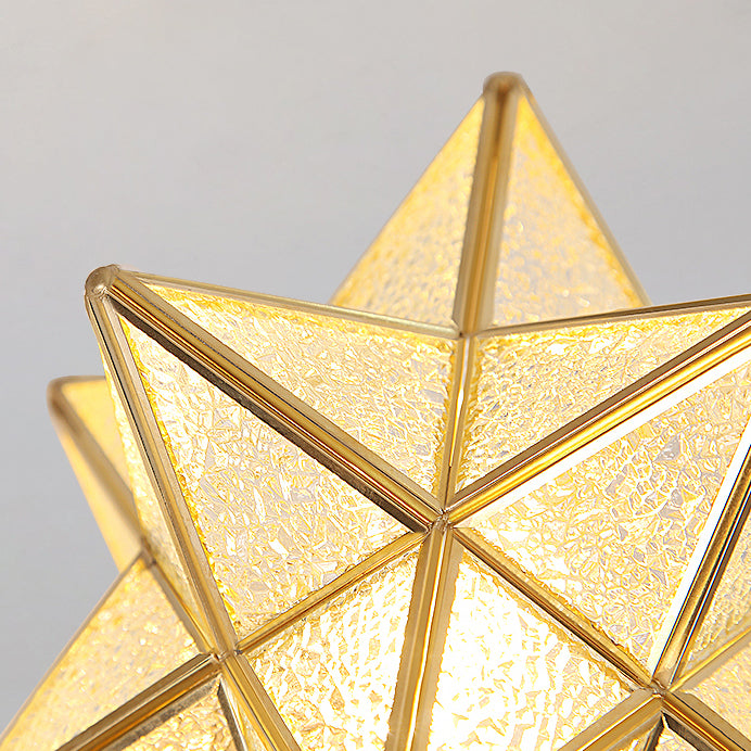 Lámpara de techo geométrica Cobre moderno 1 Montaje de alambre de luz con agujero 2-3.5 '' Dia para el pasillo