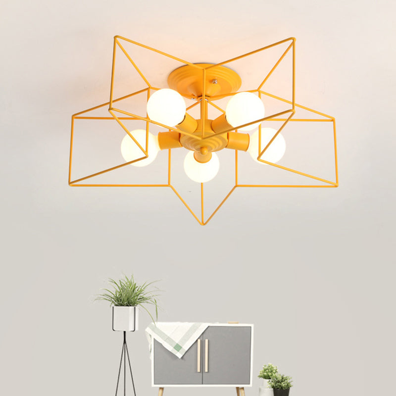 Estilo moderno de techo de techo de estilo estrella 5 luz de techo de luz para restaurante