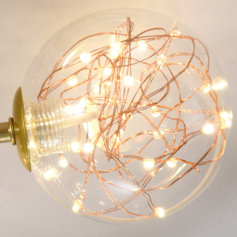 Moderner Stil Kugelform Deckenleuchte Glas 3 Licht Deckenleuchte für Wohnzimmer