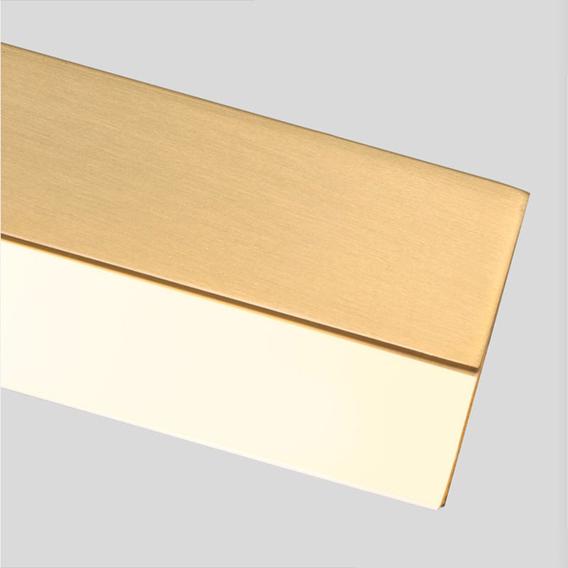 Gold Island Lights Modernes 1-Licht-Restaurant Lineare Aufhängungslampen mit Acrylschatten