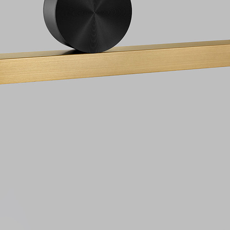 Gold Island Lights Modernes 1-Licht-Restaurant Lineare Aufhängungslampen mit Acrylschatten