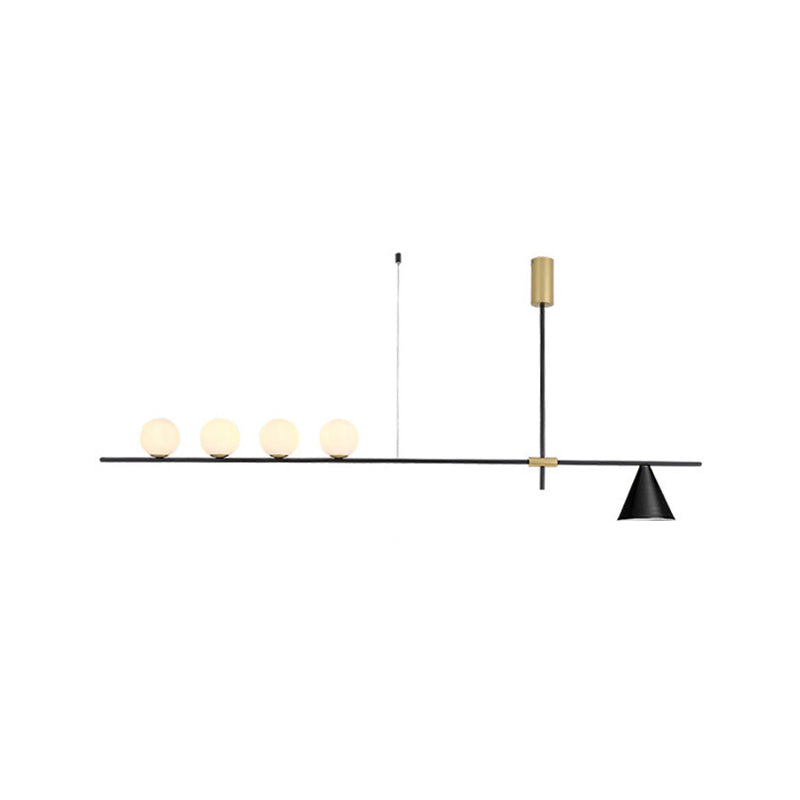 Einfachheit moderne Insel Hell weiße Glas Globus Schattenbeleuchtung für Esszimmer