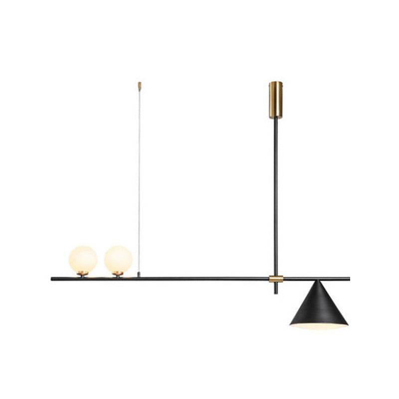 Einfachheit moderne Insel Hell weiße Glas Globus Schattenbeleuchtung für Esszimmer