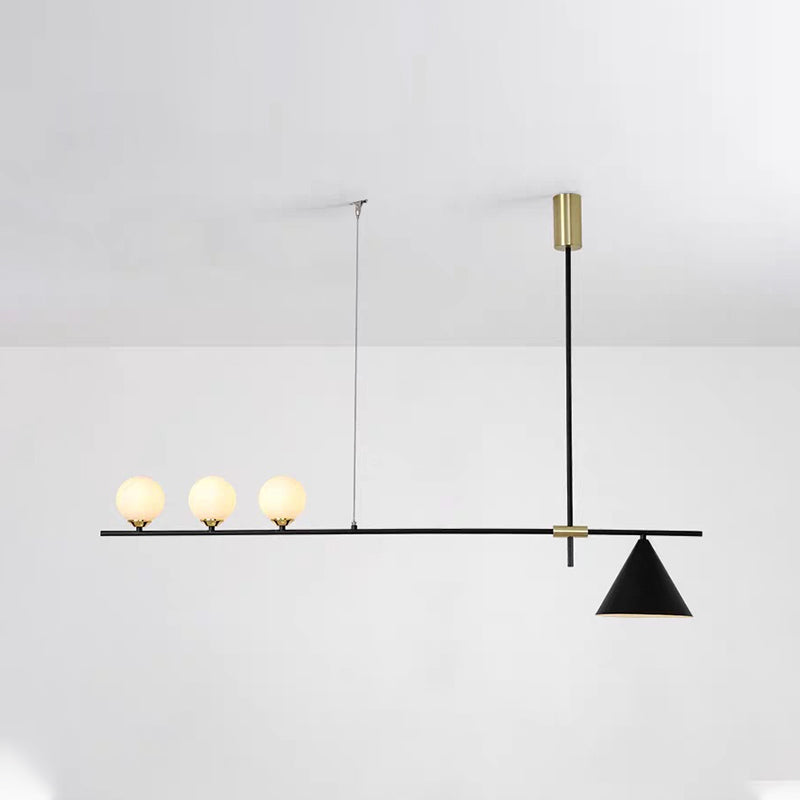 Einfachheit moderne Insel Hell weiße Glas Globus Schattenbeleuchtung für Esszimmer