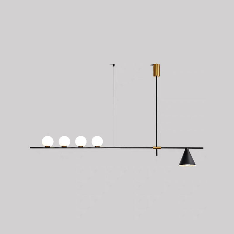 Einfachheit moderne Insel Hell weiße Glas Globus Schattenbeleuchtung für Esszimmer