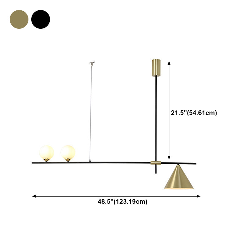 Einfachheit moderne Insel Hell weiße Glas Globus Schattenbeleuchtung für Esszimmer