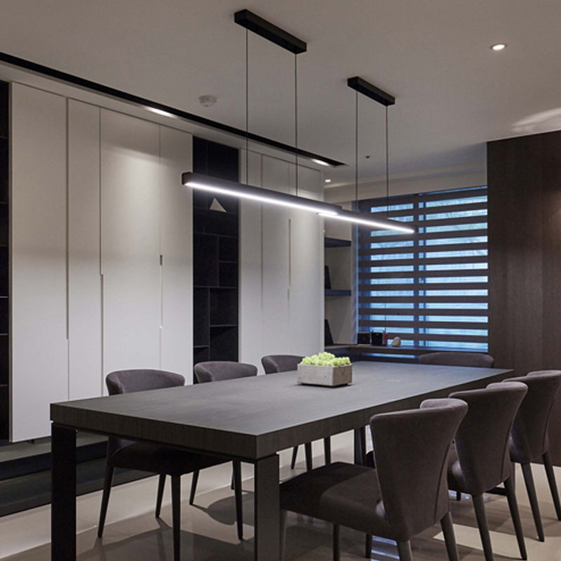 Moderne lineare Inselleuchten 1-Licht-Restaurant-LED-LED-Lampe mit Acrylschatten