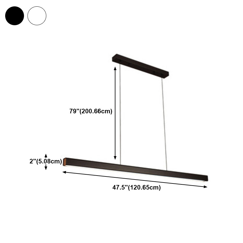 Moderne lineare Inselleuchten 1-Licht-Restaurant-LED-LED-Lampe mit Acrylschatten