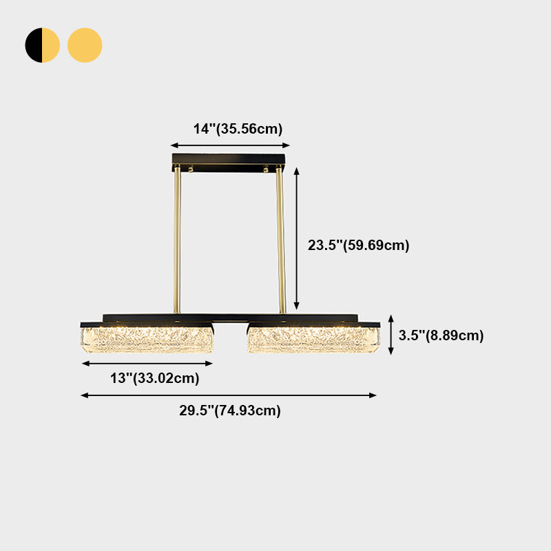 Pendentif linéaire de style contemporain