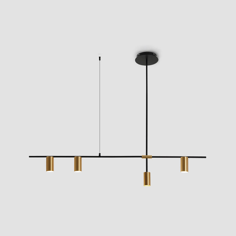 Modern Style Cylinder Island Light Fixtures Metal Pendant Light Fixtures