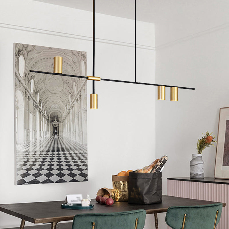 Modern Style Cylinder Island Light Fixtures Metal Pendant Light Fixtures