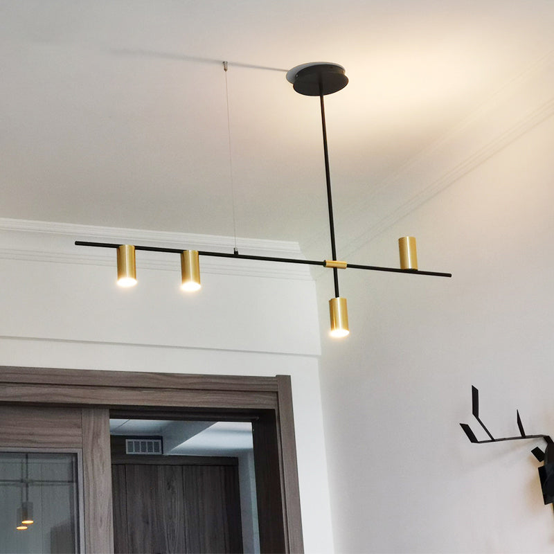 Modern Style Cylinder Island Light Fixtures Metal Pendant Light Fixtures