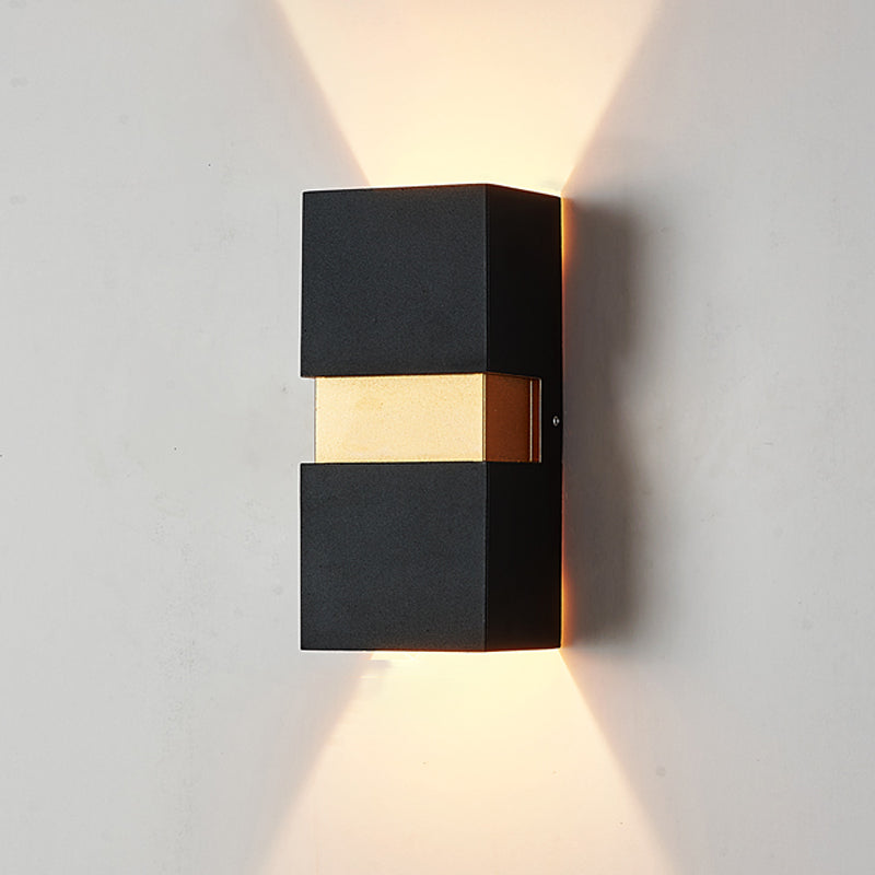 Moderne Stil Aluminium Wandleuchte Quader 2 Leuchten LED -Wandleuchten für draußen