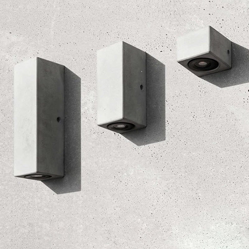 Waterproof Cement Wall Light Fixture Modern Style Wall Sconce Light in Gray
