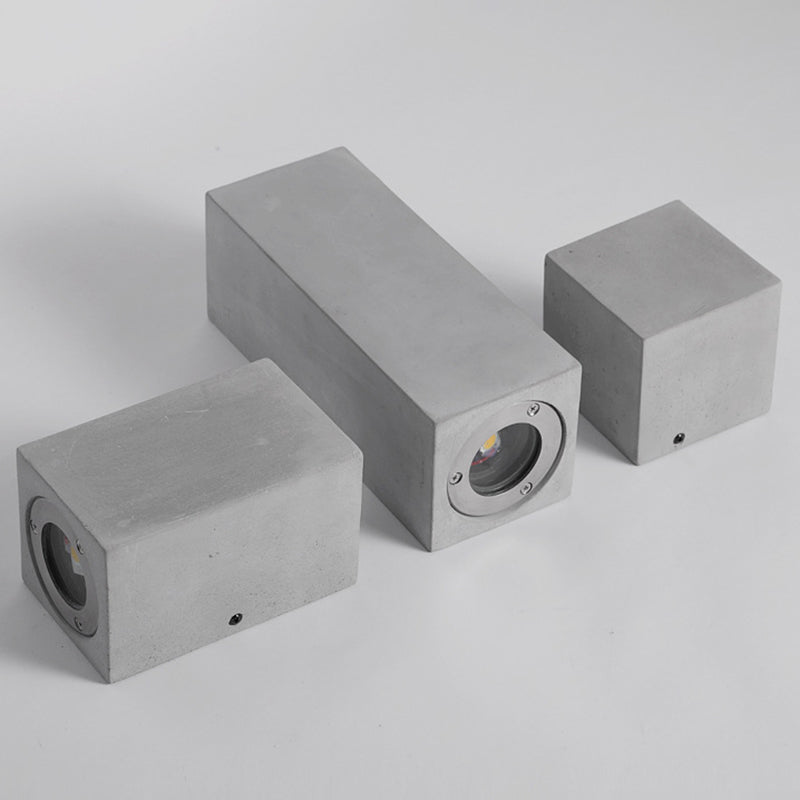 Waterproof Cement Wall Light Fixture Modern Style Wall Sconce Light in Gray