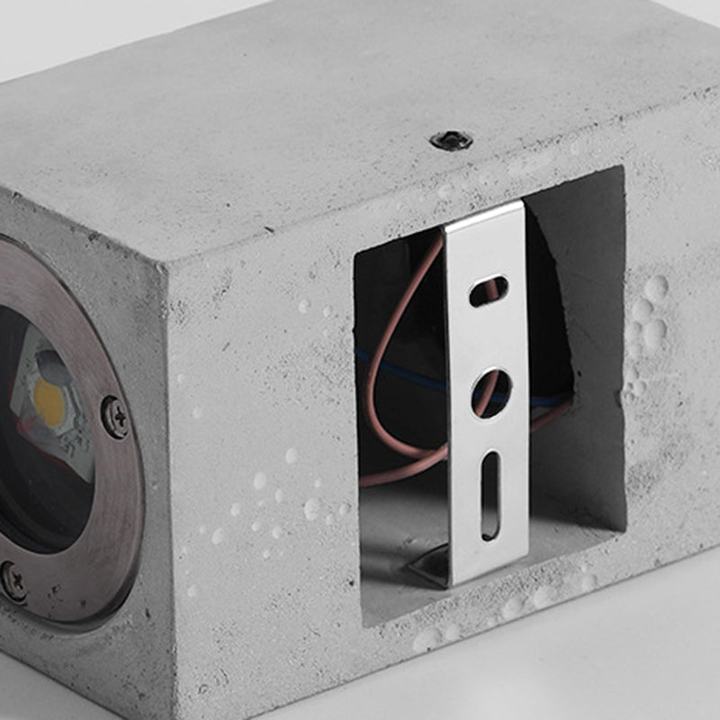 Waterproof Cement Wall Light Fixture Modern Style Wall Sconce Light in Gray