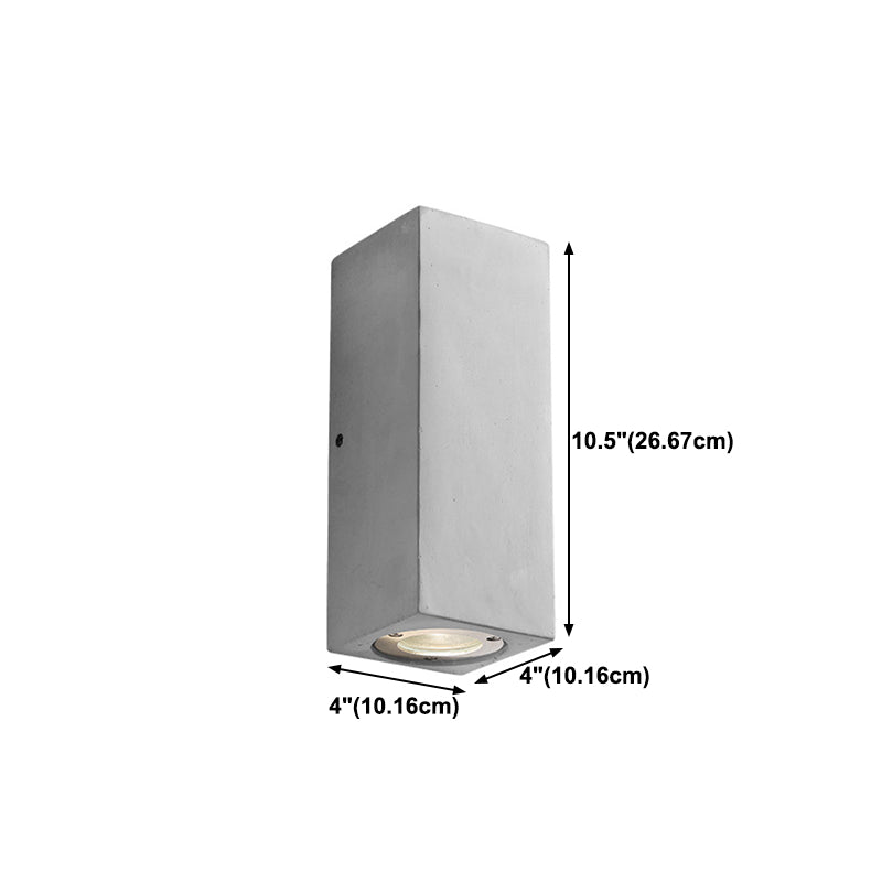 Waterproof Cement Wall Light Fixture Modern Style Wall Sconce Light in Gray