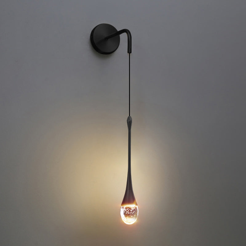 Unique Shape Crystal Wall Light Modern Style 1 Light Wall Mount Light for Bedroom