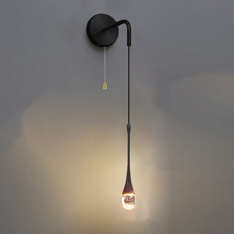 Unique Shape Crystal Wall Light Modern Style 1 Light Wall Mount Light for Bedroom