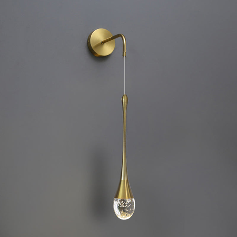 Unique Shape Crystal Wall Light Modern Style 1 Light Wall Mount Light for Bedroom