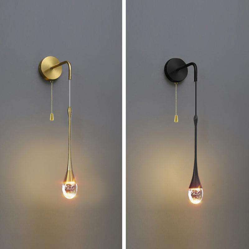 Unique Shape Crystal Wall Light Modern Style 1 Light Wall Mount Light for Bedroom