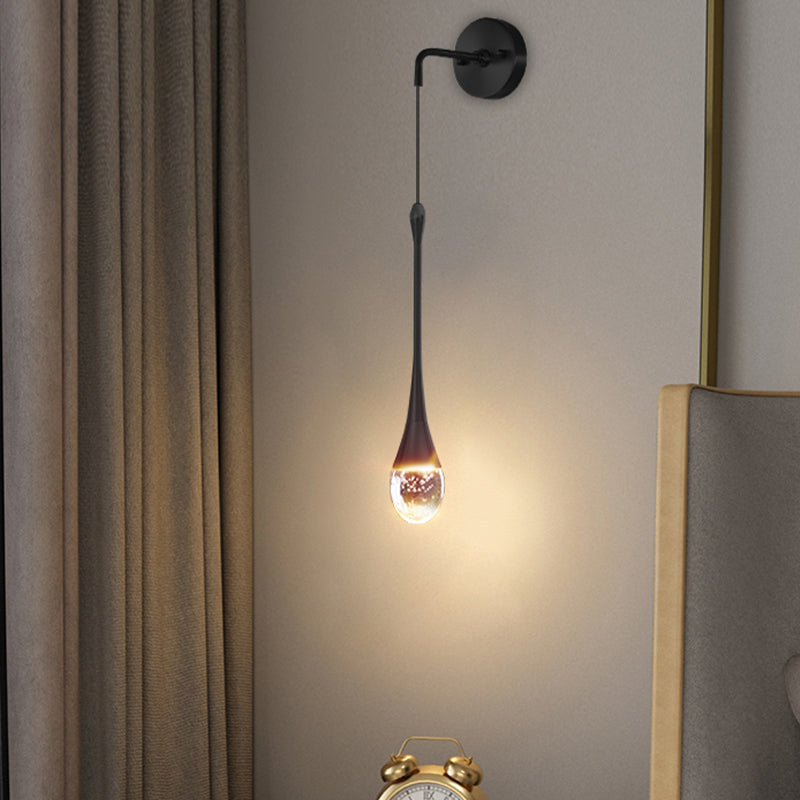 Unique Shape Crystal Wall Light Modern Style 1 Light Wall Mount Light for Bedroom